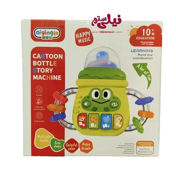 جغجغه و دندانگیر موزیکال چراغدار نوزاد طرح شیشه شیر کد 368 — تصویر ۲
