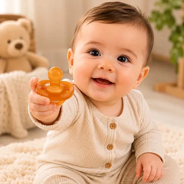 پستانک ارتودنسی و بند پستانک نوزاد سیلیکونی