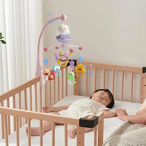 آویز تخت موزیکال نوزاد طرح گوسفند برند Midule کد 368