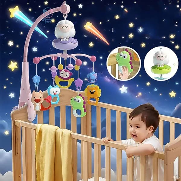 آویز تخت موزیکال نوزاد طرح گوسفند برند Midule کد 368 — تصویر ۳