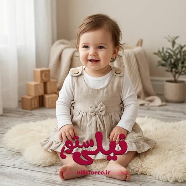 سارافون نوزاد برند نینی ناکس NiniNax رنگ طوسی کد 1412