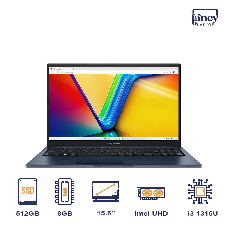 لپ تاپ اپن باکس 15.6 اینچی ایسوس VivoBook 15 X1504V Core i3-1315U 8GB DDR4 512GB SSD Intel UHD Graphics FHD