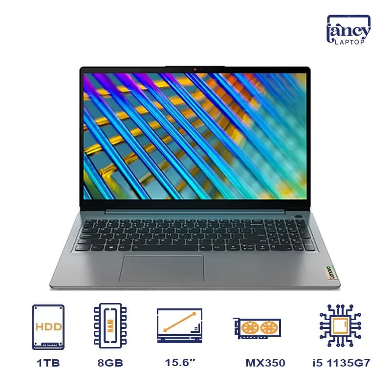 لپ تاپ اپن باکس 15.6 اینچی لنوو IdeaPad 3 15ITL6 Core i5-1135G7 8GB 1TB HDD NVIDIA GeForce MX350 2GB FHD