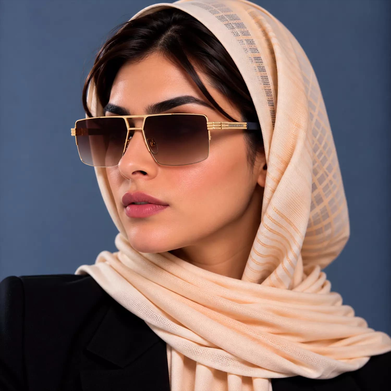 عینک آفتابی پورشه نیم فریم فلزی اورجینال کد P9015 — تصویر ۳