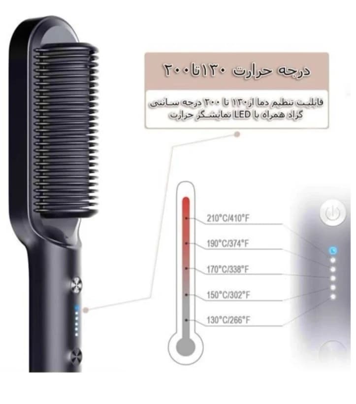 برس حرارتی Straight Comb مدل FH-909 — تصویر ۴