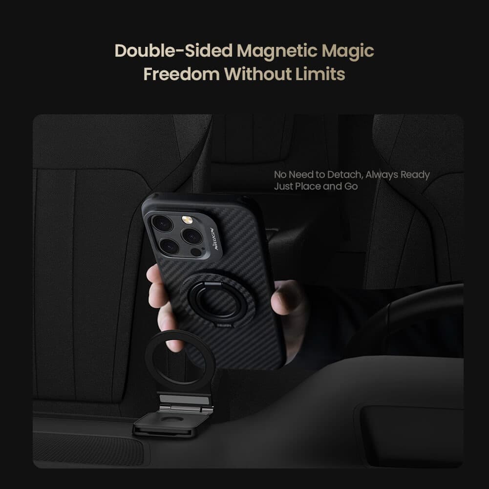 پایه نگهدارنده موبایل مگ سیف نیلکین مدل FiberSnap Magnetic Ring Stand — تصویر ۷
