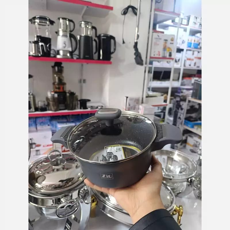 سرویس قابلمه 10 پارچه برند زیو طرح پرمیوم مدل ZCS-8580 ‏ — تصویر ۶