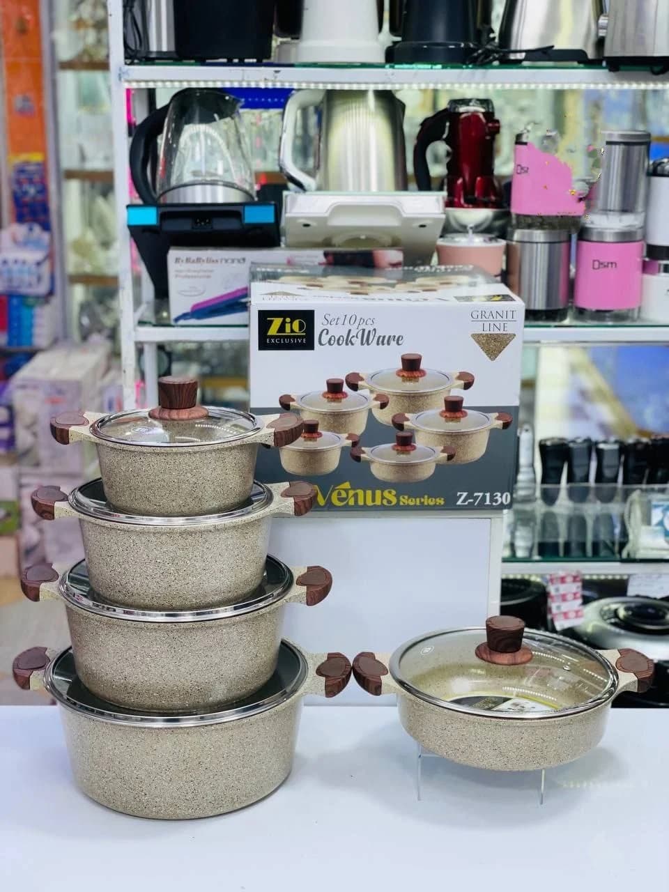 سرویس قابلمه 10 پارچه برند زیو سری ونوس مدل Z-7130 ‏ — تصویر ۸