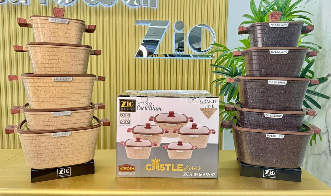 سرویس قابلمه گرانیتی 10 پارچه زیو مدل ZCS-8550 ‏