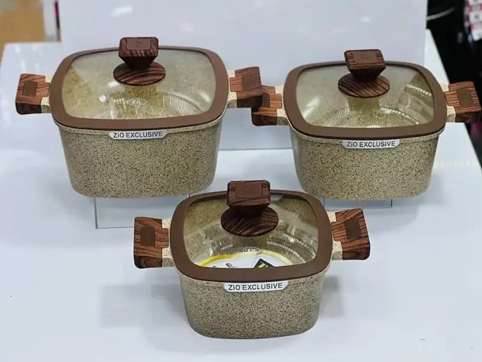 سرویس قابلمه گرانیتی زیو مدل Z-8350-26 در2رنگ — تصویر ۸