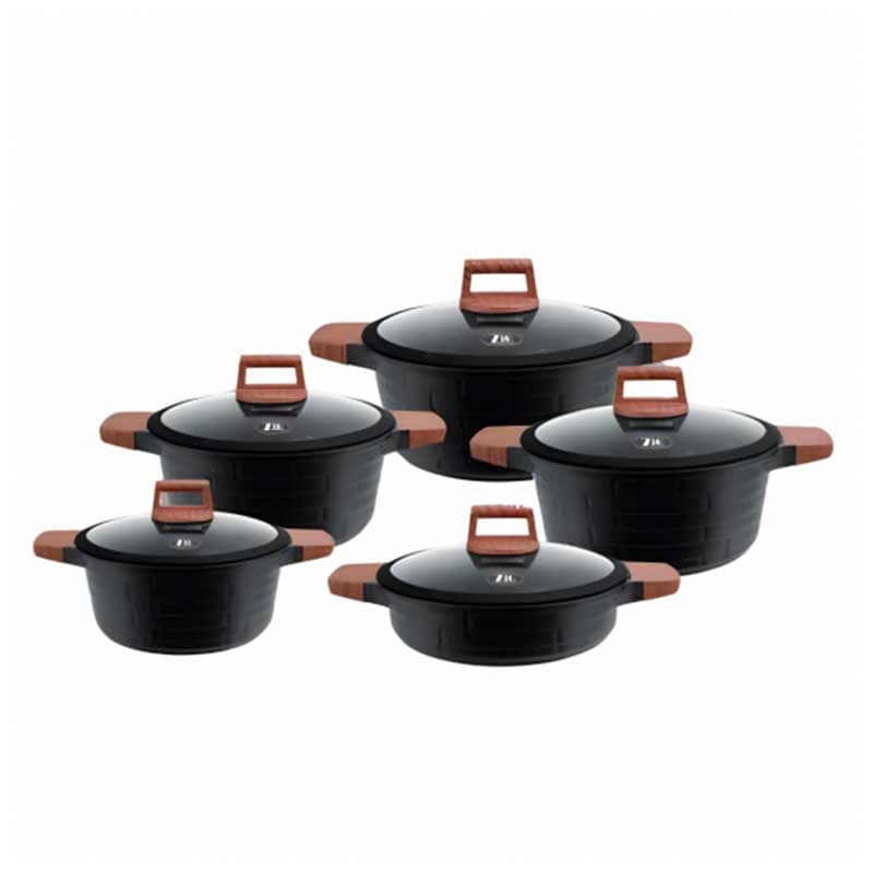 سرویس قابلمه گرانیتی 10 پارچه زیو مدل ZCS-8530 ‏ — تصویر ۴