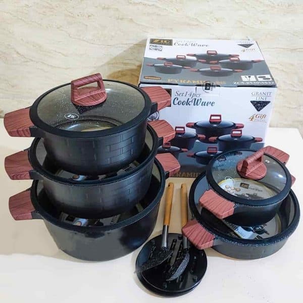 سرویس قابلمه گرانیتی 10 پارچه زیو مدل ZCS-8530 ‏ — تصویر ۷