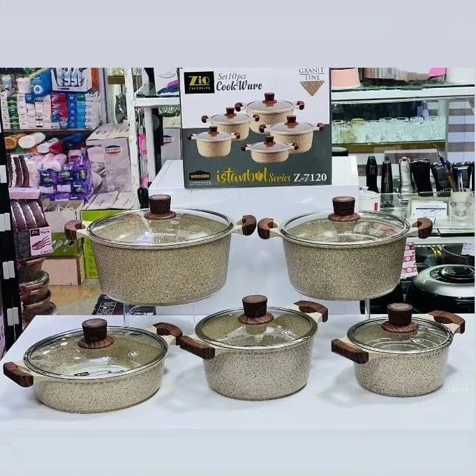 سرویس قابلمه زیو 10 پارچه طرح استانبول مدل Z-7120 — تصویر ۵