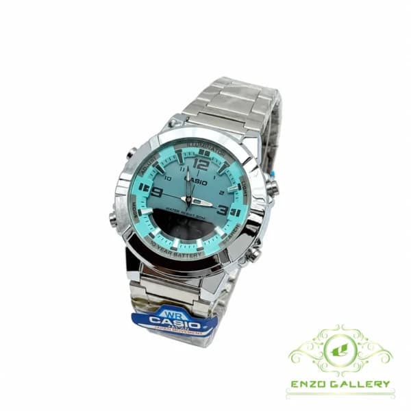 ساعت مچی مردانه کاسیو دوتایم طرح AMW-870 صفحه تیفانی c1025 — تصویر ۳