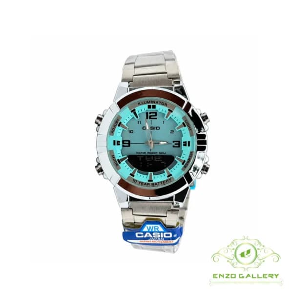 ساعت مچی مردانه کاسیو دوتایم طرح AMW-870 صفحه تیفانی c1025