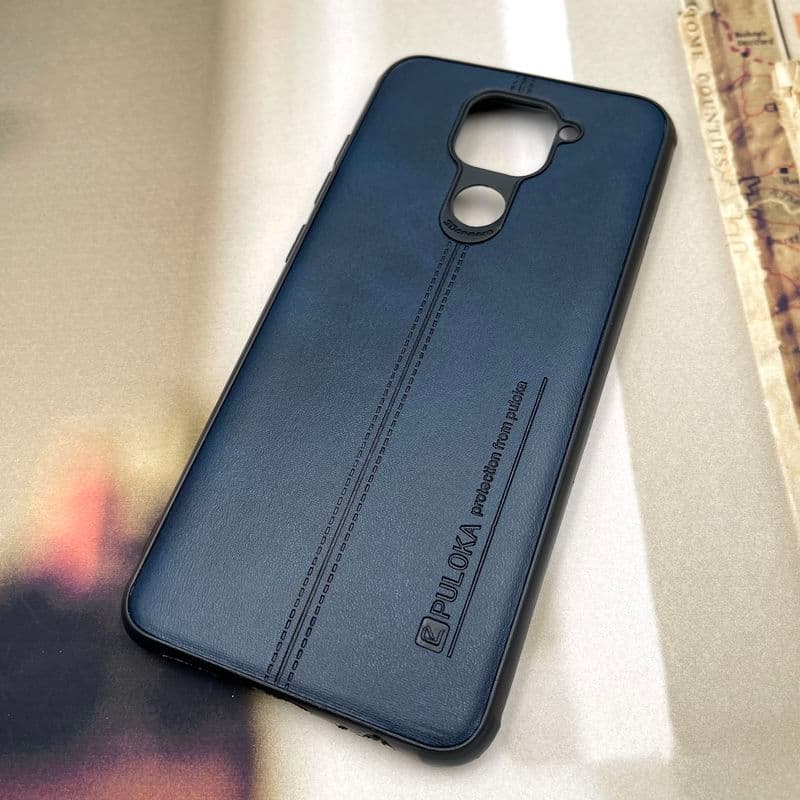 قاب گوشی Redmi Note 9 / Redmi 10X شیائومی چرمی دور سیلیکونی طرح دوخت Puloka سرمه ای کد 746750 — تصویر ۲