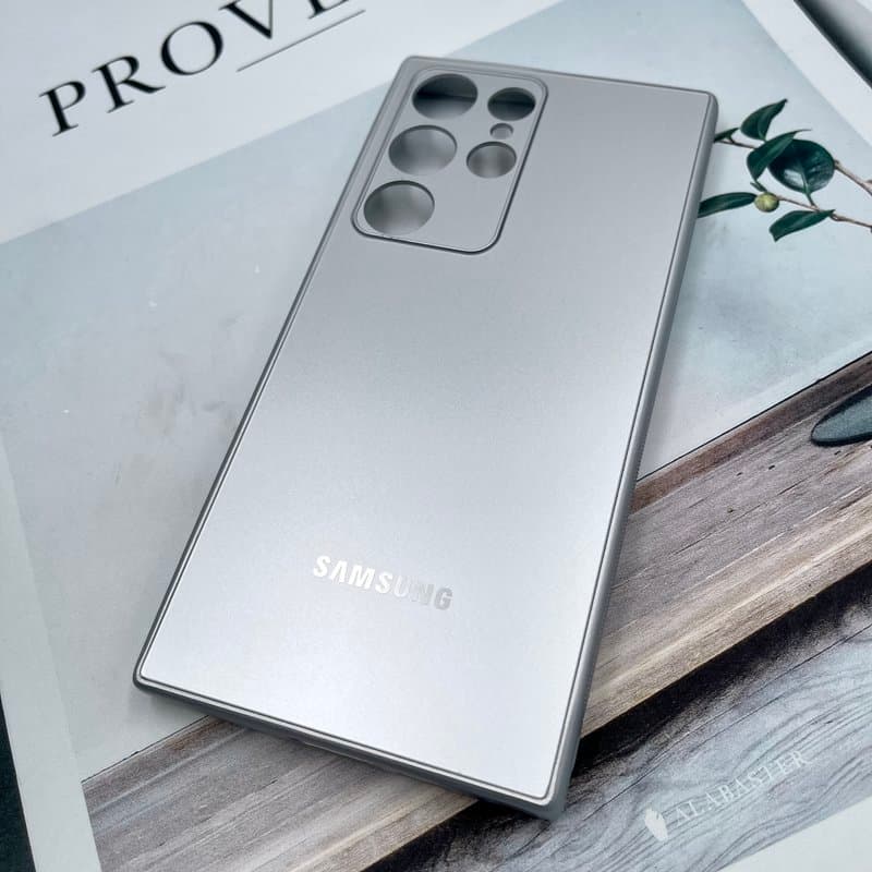 قاب گوشی Galaxy S23 Ultra سامسونگ اورجینال PVD ضدخش Magic Mask محافظ لنز دار نقره ای کد 206360 — تصویر ۲