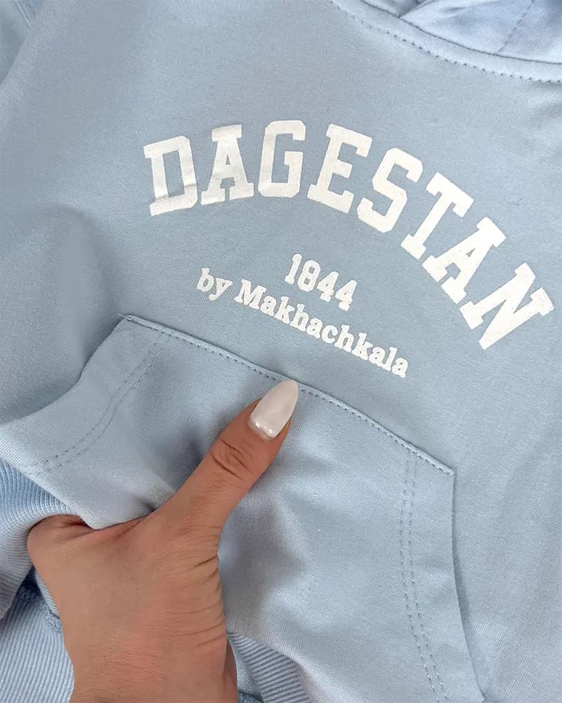 استایل آماده│هودی بچگانه آبی آسمانی مدل (DAGESTAN) کد 1591 — تصویر ۵