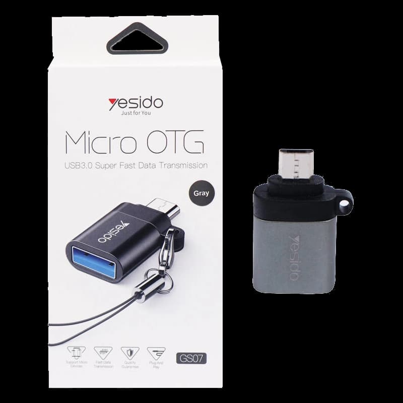 تبدیل OTG میکرو یسیدو مدل GS07 | مبدل Micro USB به USB