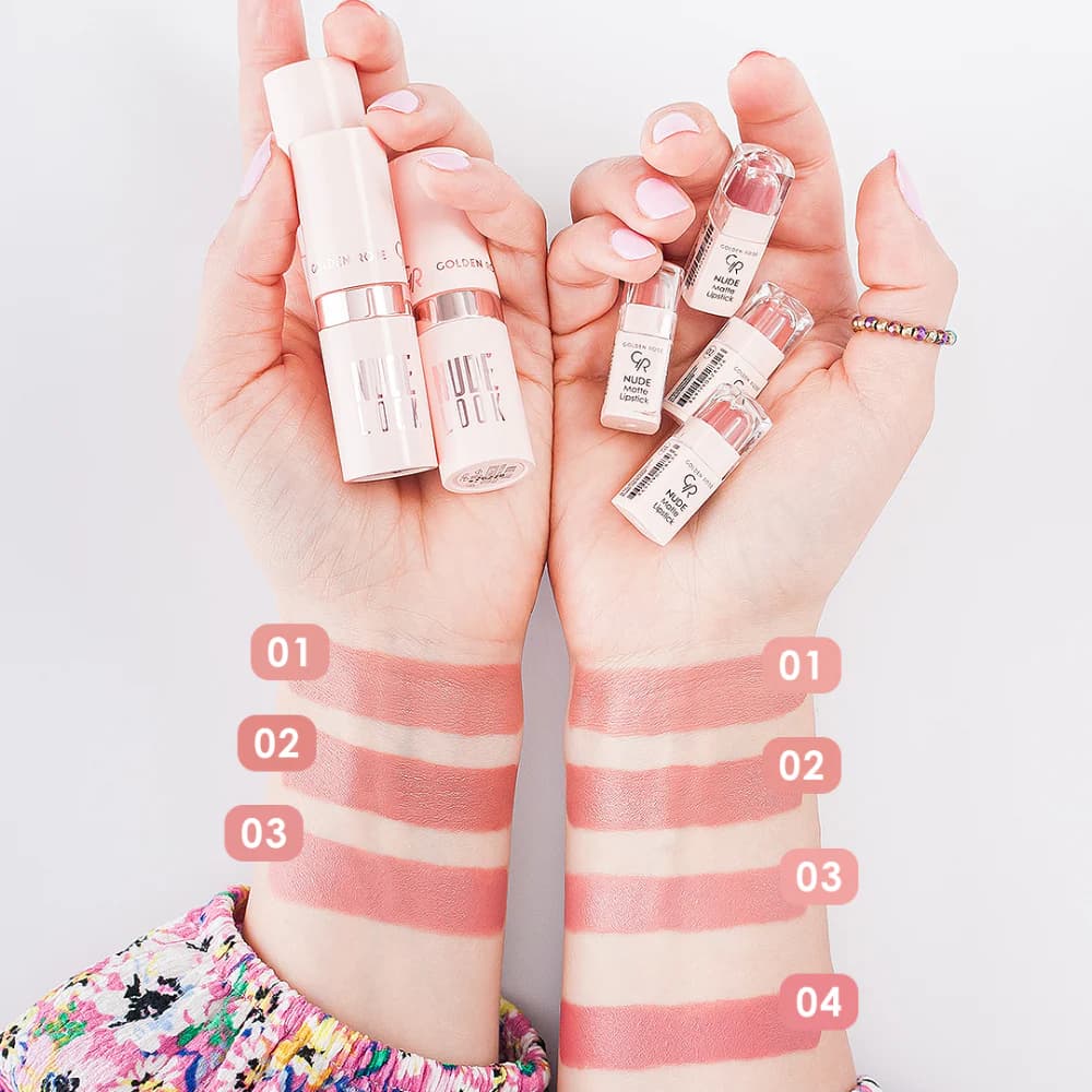 رژ لب جامد مات گلدن رز مدل Nude Look — تصویر ۶