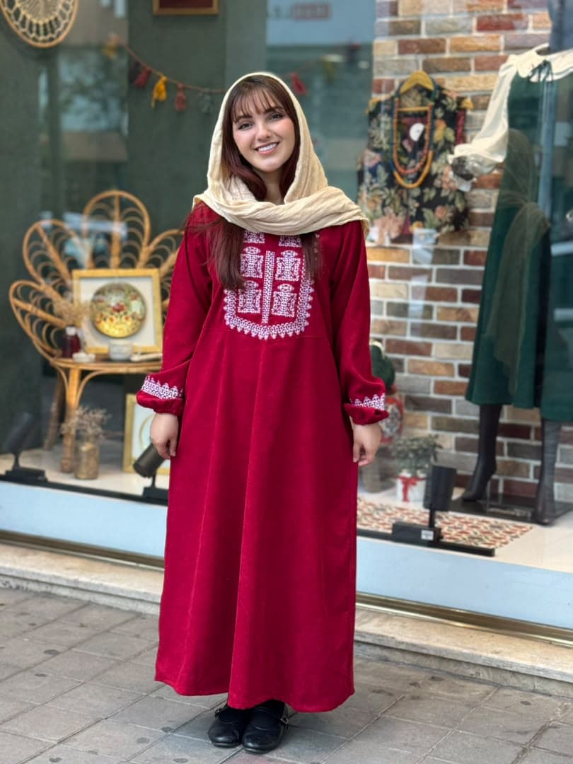پیراهن دلنواز زرشکی