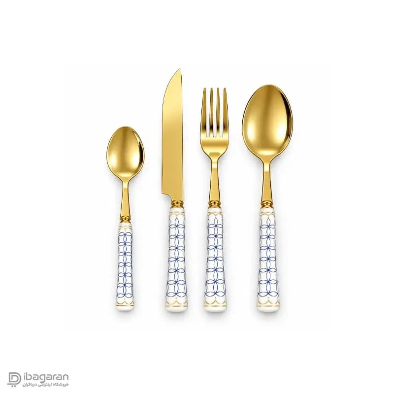 سرویس قاشق و چنگال ریما طرح گل آبی مدل 13387 — تصویر ۷