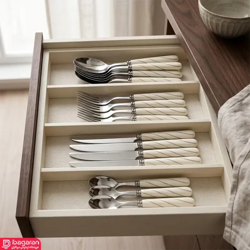 سرویس قاشق و چنگال ریما طرح پیچشی مدل 13399