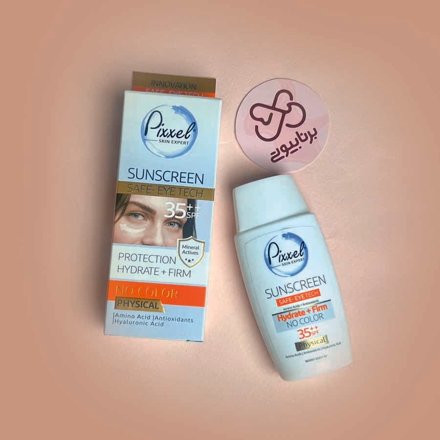 کرم ضد آفتاب دور چشم و صورت پیکسل SPF35 مدل Physical؛ بی‌رنگ، بژ روشن و بژ طبیعی