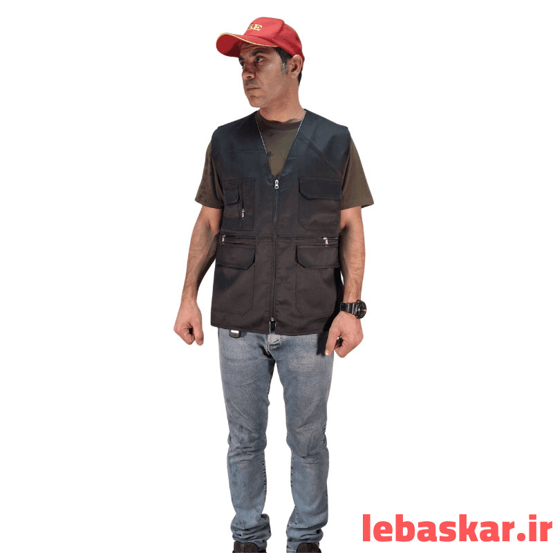 جلیقه خبرنگاری مشکی