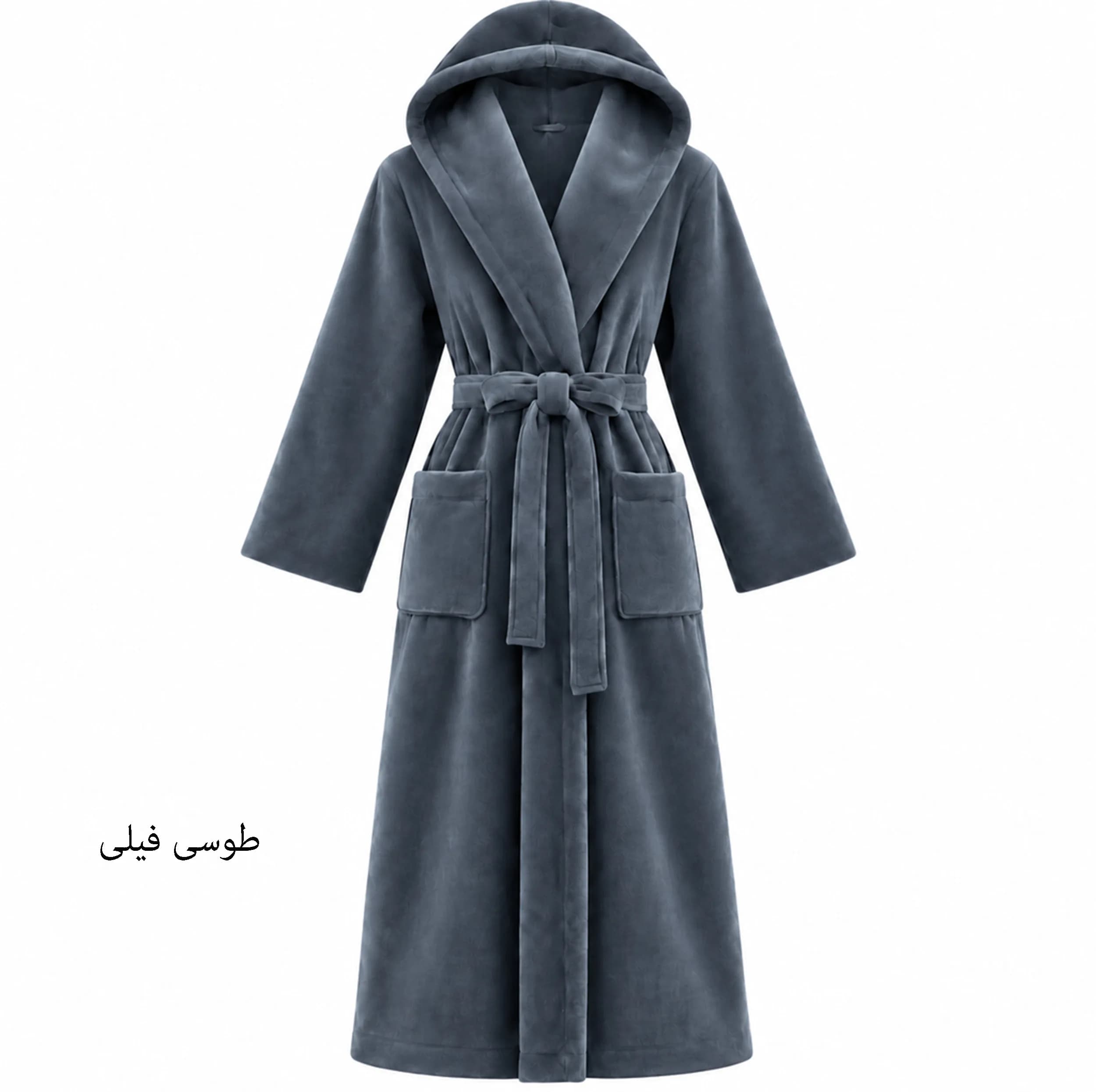 حوله پالتویی هنرمند مدل Classic Plain سایز ۱۲۵ مناسب برای قد ۱۶۰ الی ۱۸۰ سانتی متر — تصویر ۵
