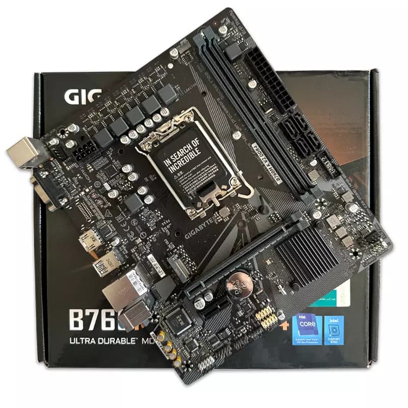مادربرد گیگابایت Gigabyte B760M V2 DDR4 استوک در حد نو گارانتی تا 1406/12