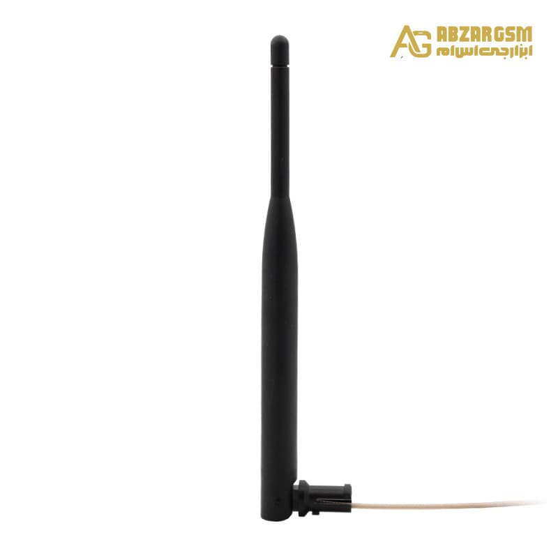 آنتن WIFI تاشو سیم دار 17cm مشکی با کانکتور صاف ST MCX — تصویر ۲