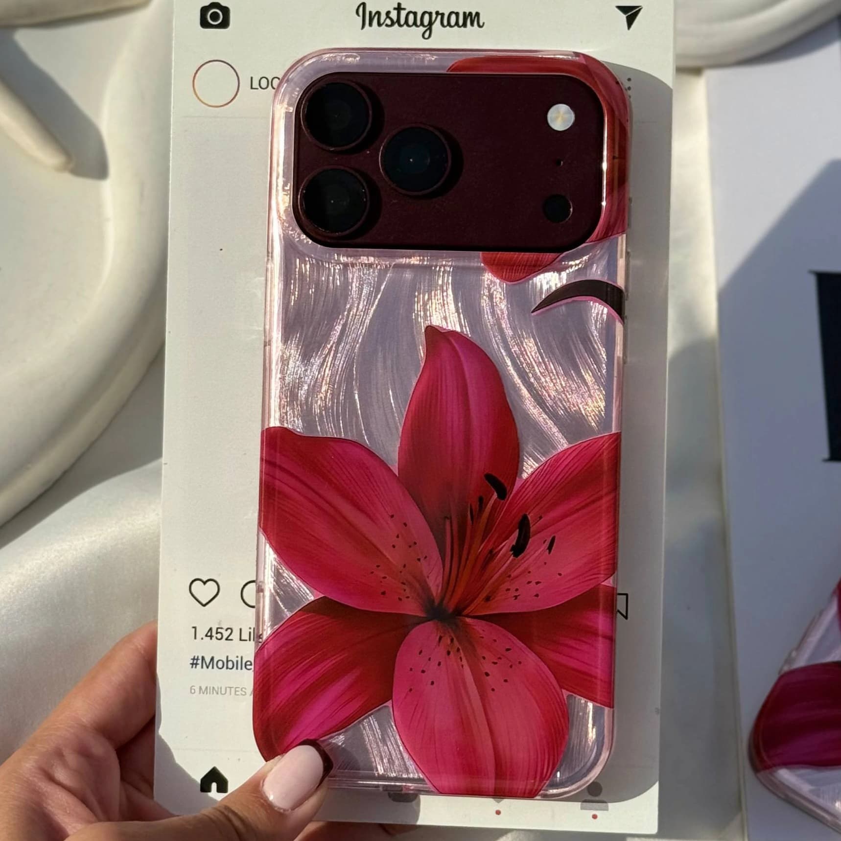 قاب گوشی لیلیوم برگندی (Imd Lily Burgundy)