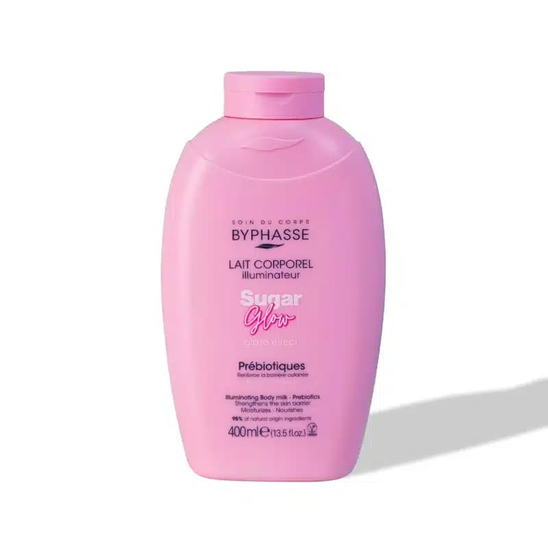 شیر بدن روشن‌ کننده و درخشان‌ کننده بایفاس Byphasse مدل Sugar Glow Illuminating Body Milk (400 میل)