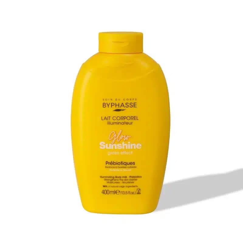 شیر بدن روشن‌ کننده و درخشان‌ کننده بایفاس Byphasse مدل Sunshine Glow Illuminating Body Milk (400 میل)