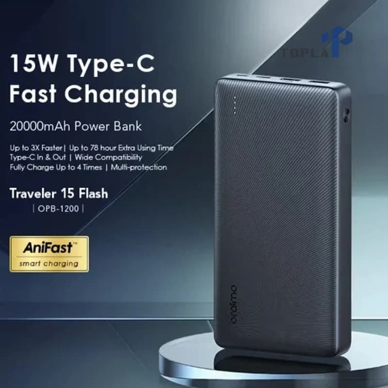 پاوربانک اورایمو مدل Traveler 15 Flash ظرفیت 20000 میلی امپر ساعت — تصویر ۳