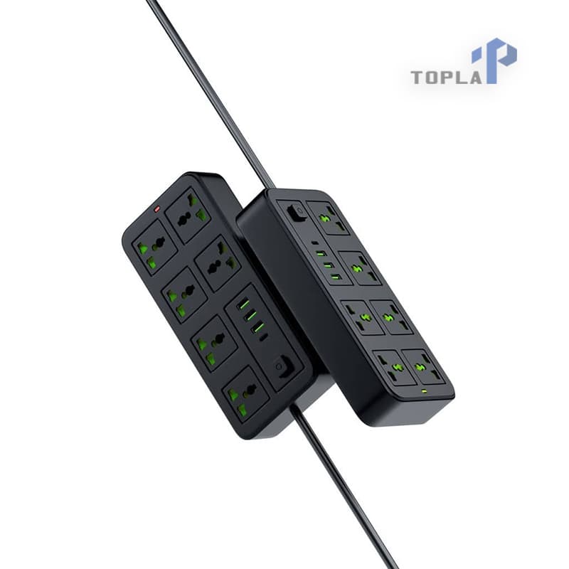 چندراهی برق Porodo مدل Universal Sockets 6 خروجی کابل ۳ متری — تصویر ۳