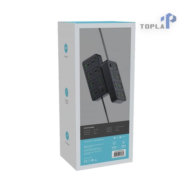 چندراهی برق Porodo مدل Universal Sockets 6 خروجی کابل ۳ متری — تصویر ۲