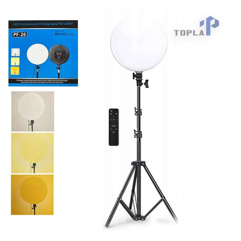 نور ثابت حرفه‌ای PF-26 LED (سافت) بدون پایه مخصوص عکاسی و فیلمبرداری