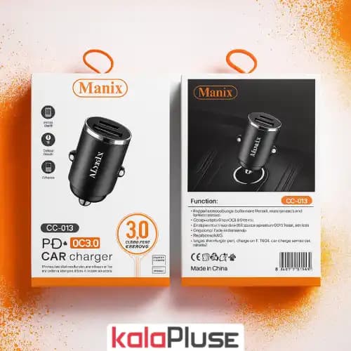 شارژر فندکی 2 خروجی Manix مدل cc-013