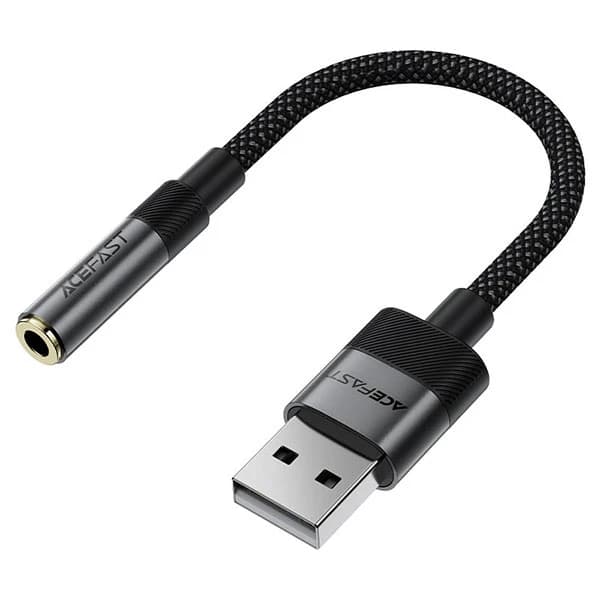 کابل تبدیل USB به پورت AUX ایس فست ACEFAST J13 طول 15 سانتی متر
