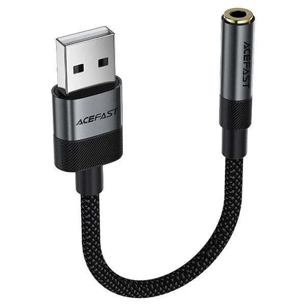 کابل تبدیل USB به پورت AUX ایس فست ACEFAST J13 طول 15 سانتی متر — تصویر ۲