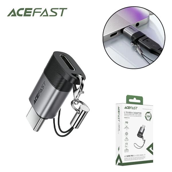 تبدیل OTG تایپ سی به لایتنینگ ایس فست ACEFAST J19 — تصویر ۶