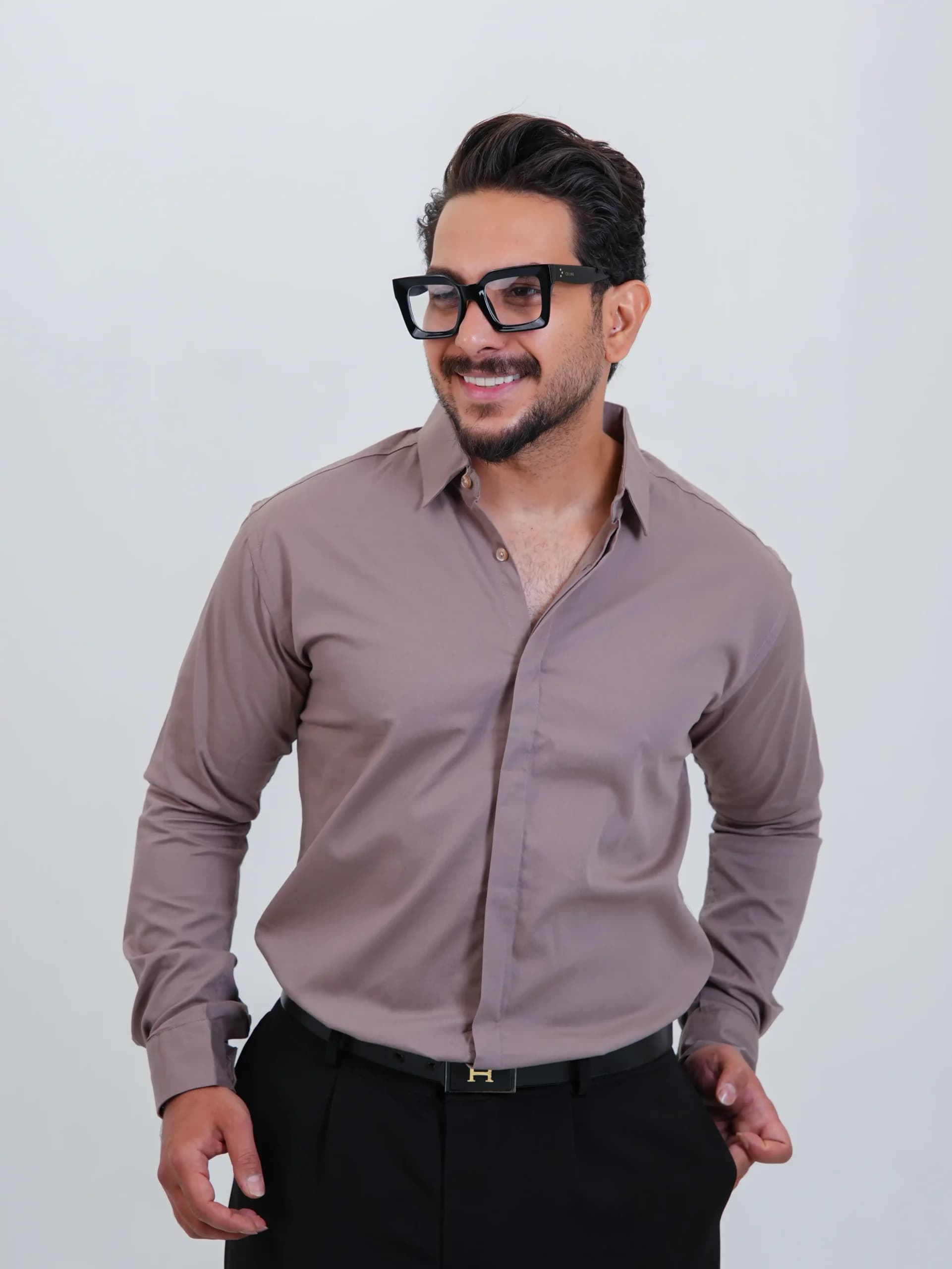 پیراهن مردانه آستین بلند پارچه سارینا کد 20177 H 403 — تصویر ۲