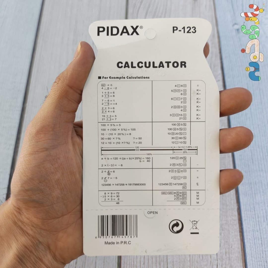 ماشین‌حساب کوچک Pidax مدل P-123 — تصویر ۶