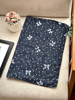 شال نخی فانتزی دخترانه توپی با پاپیون رنگی کد SHF50 — تصویر ۴