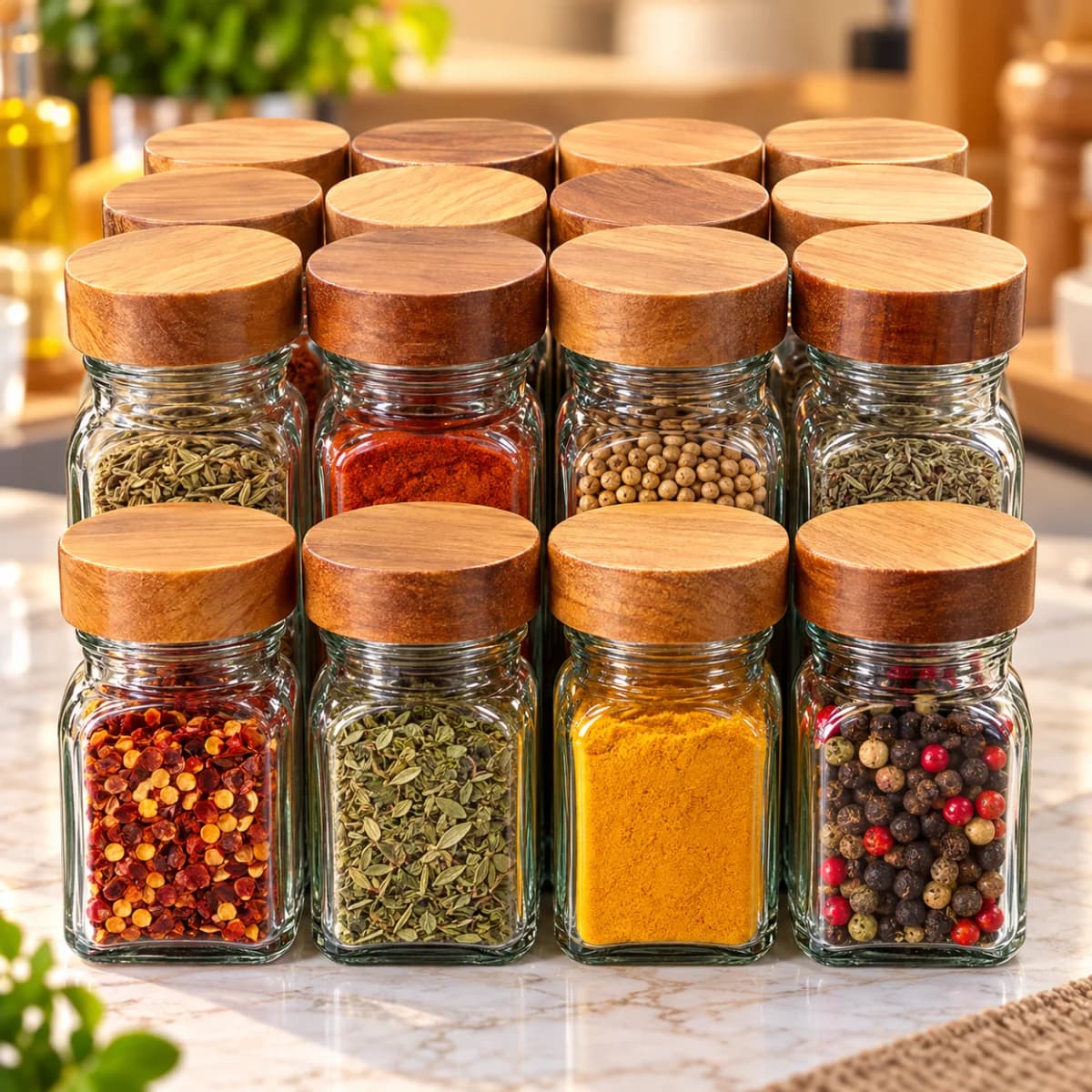 جا ادویه‌ای درب چوبی رابر