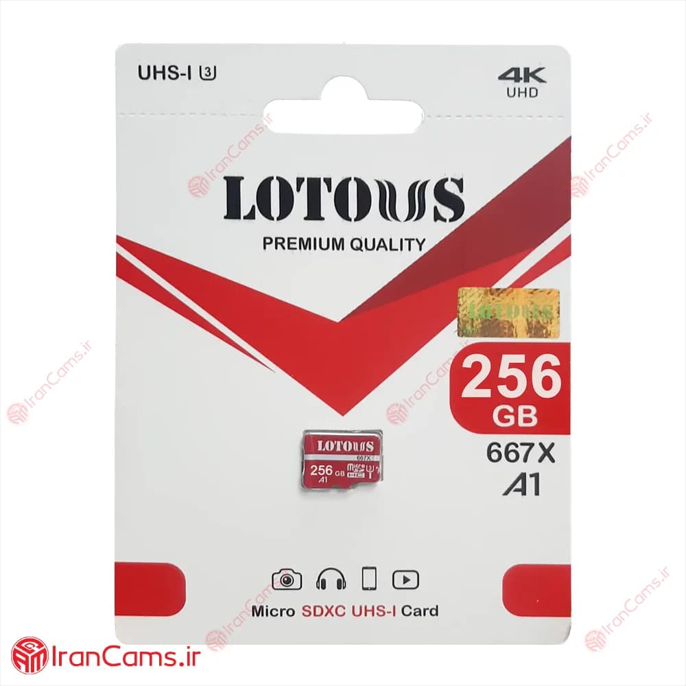 کارت حافظه میکرو اس دی 256 گیگابایت لوتوس LOTOUS 667X — تصویر ۳