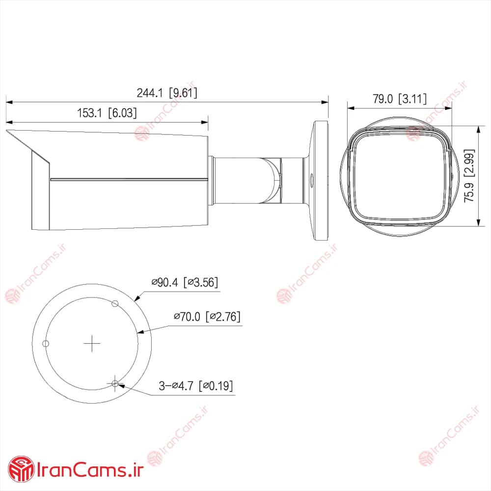 دوربین مداربسته بولت 5 مگاپیکسلی داهوا DH-HAC-HFW2509TUP-LED — تصویر ۴