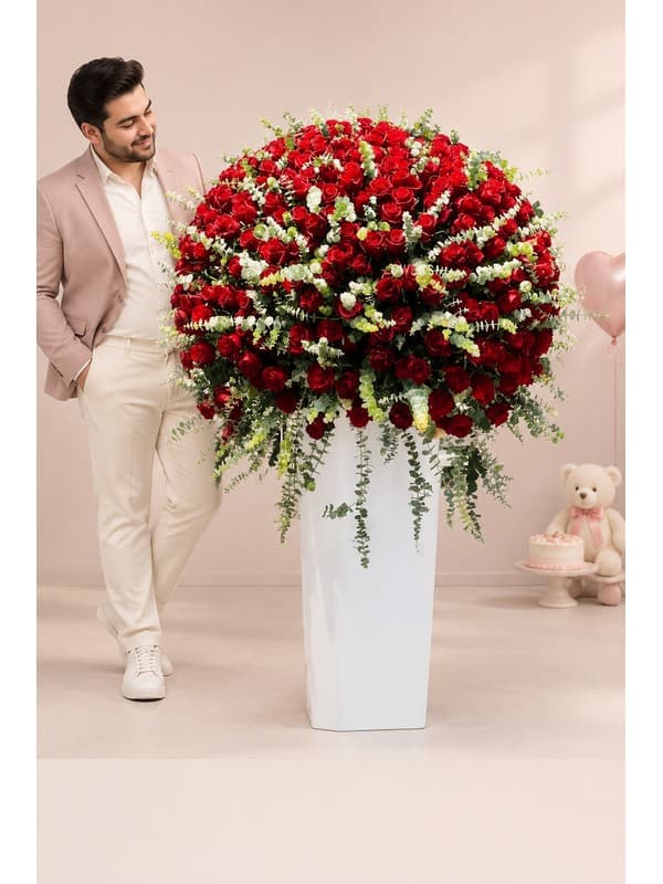 دستهگل لاکچری شرکتی برای هدیه رسمی و سازمانی | مدل زرایشن